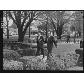 Major T Irwin and Lieutenant L Smith, army escort
