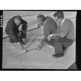 Inspecting Olympic pool