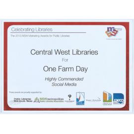 One Farm Day Certificate
