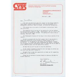 Youth in Orange - an Historical Perspective Letter