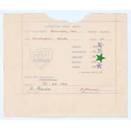 Bletchington Public School Half Yearly Report November 1964
