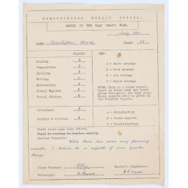 Bletchington Public School Half Yearly Report July 1969