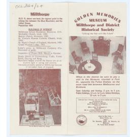 Golden Memories Museum, Millthorpe & District Historical Society