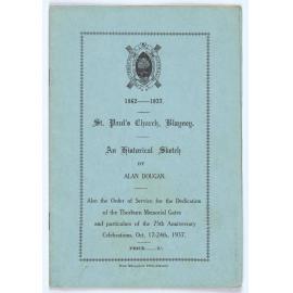 St Paul's Church Blayney, 1862-1937, 75th Anniversary