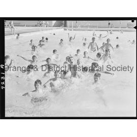 Swimmers at Olympic pool