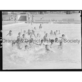 Swimmers at Olympic pool