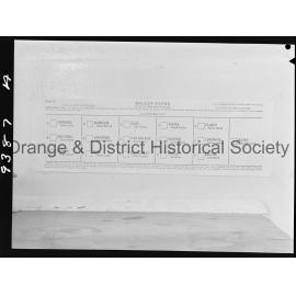 Copy 1964 Senate ballot paper