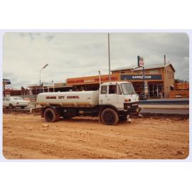 Water truck during construction works of Bathurst Road, Orange