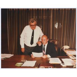 Town Clerk Bill Marshall (left) and and Mayor Tim Sullivan