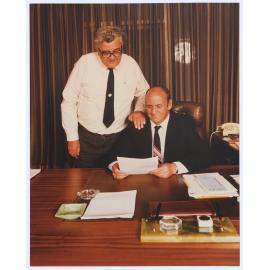 Town Clerk Bill Marshall (left) and and Mayor Tim Sullivan