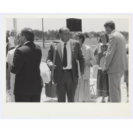 Mayor Tim Sullivan at the Orange Botanic Gardens turning of the sod ceremony