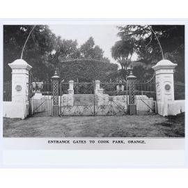 Entrance gates to Cook Park, Orange