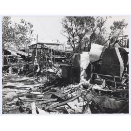 Orange laundry following a fire in 1976