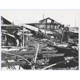 Orange laundry following a fire in 1976
