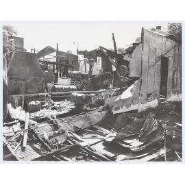 Orange laundry following a fire in 1976