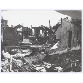 Orange laundry following a fire in 1976