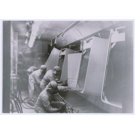 The earliest picture of refrigerator cabinet spray painting, Emmco factory, Orange