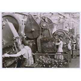 The earliest picture of the press shop area at the Emmco factory, Orange