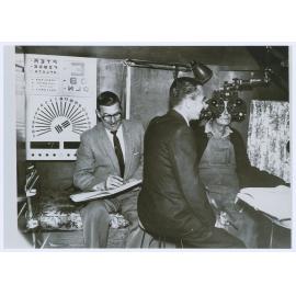 Emmco employees receiving eyesight checks