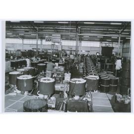 Assembling tumble driers at the Email plant, Orange in the early 1980s