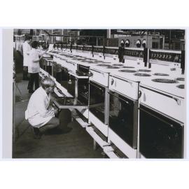 Inspecting Westinghouse cooking ranges at the Email plant, Orange in the 1980s