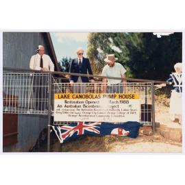 Opening of Lake Canobolas Pump House Bicentennial Project
