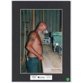 Teschy in his workshop, 4.10pm