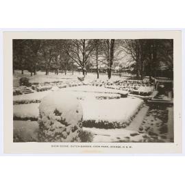 Snow Scene, Dutch Garden, Cook Park, Orange