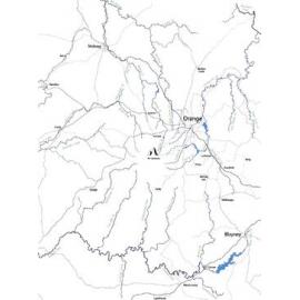 Map of the local waterways around Orange, NSW
