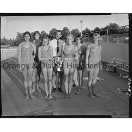 Orange women's relay swim team
