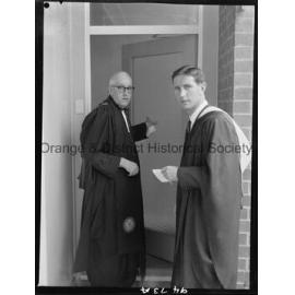Reverend Dr W F Hambly and Wolaroi Headmaster David Prest