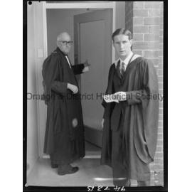 Reverend Dr W F Hambly and Wolaroi Headmaster David Prest