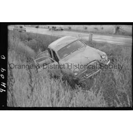 Sedan overturned on Bathurst Road