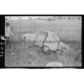 Sedan overturned on Bathurst Road