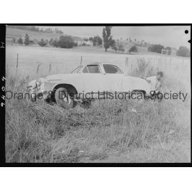 Sedan overturned on Bathurst Road