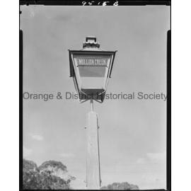 Mullion Creek railway station lamp