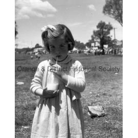 Girl drinking milk at Field Days