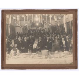 Interior of Orange Memorial Hall during a function