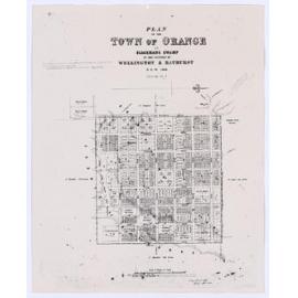 Plan of the town of Orange at Blackmans Swamp in the counties of Wellington & Bathurst NSW 1866