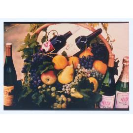 Basket of fruit and wine