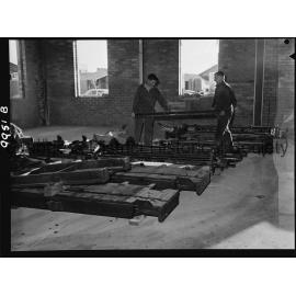 Unpacking the new printing press at the Central Western Daily