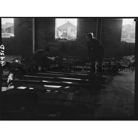 Unpacking the new printing press at the Central Western Daily