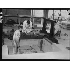 Installing the new printing press at the Central Western Daily