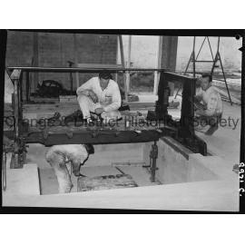 Installing the new printing press at the Central Western Daily