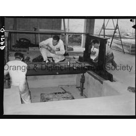 Installing the new printing press at the Central Western Daily