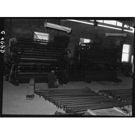 Installing the new printing press at the Central Western Daily