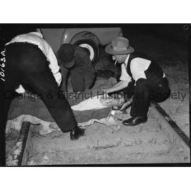 Car crashes on railway line