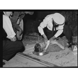 Car crashes on railway line