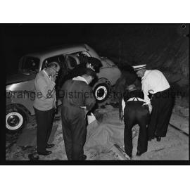 Car crashes on railway line