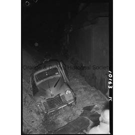 Car crashes on railway line